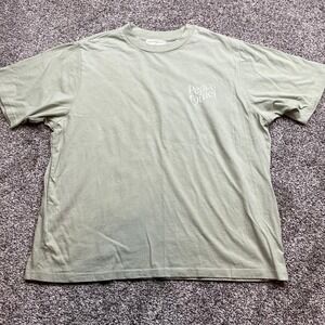 Museum of Peace & Quiet Warped Tee Shirt Adult Medium Green Graphic Knit Cotton